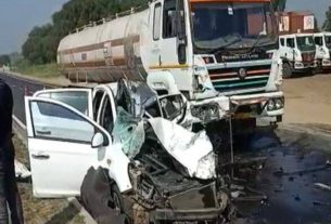 Terrible accident on Beed-Aurangabad highway