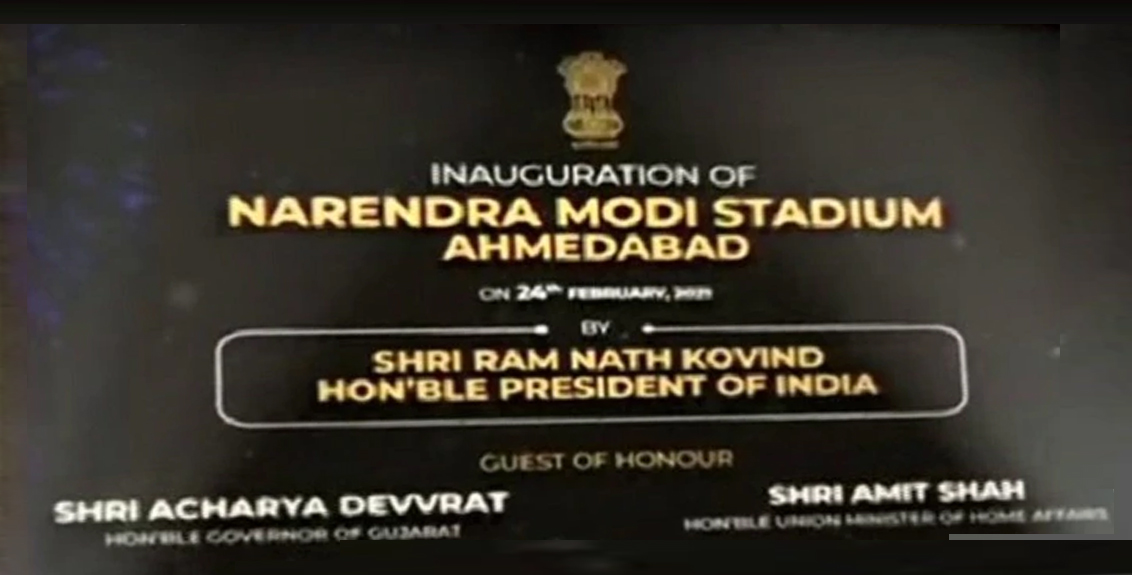 Motera Stadium renamed 'Narendra Modi Stadium'