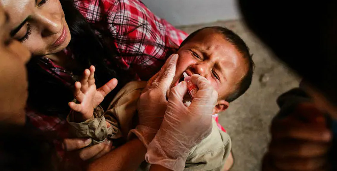 12 children were given sanitizer during polio vaccination