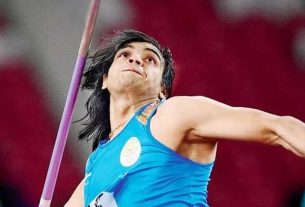 Throw that won India Gold Medal watch Neeraj Chopra javelin throw