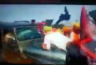 lakhimpur kheri viral video appears to show farmers being run over by suv
