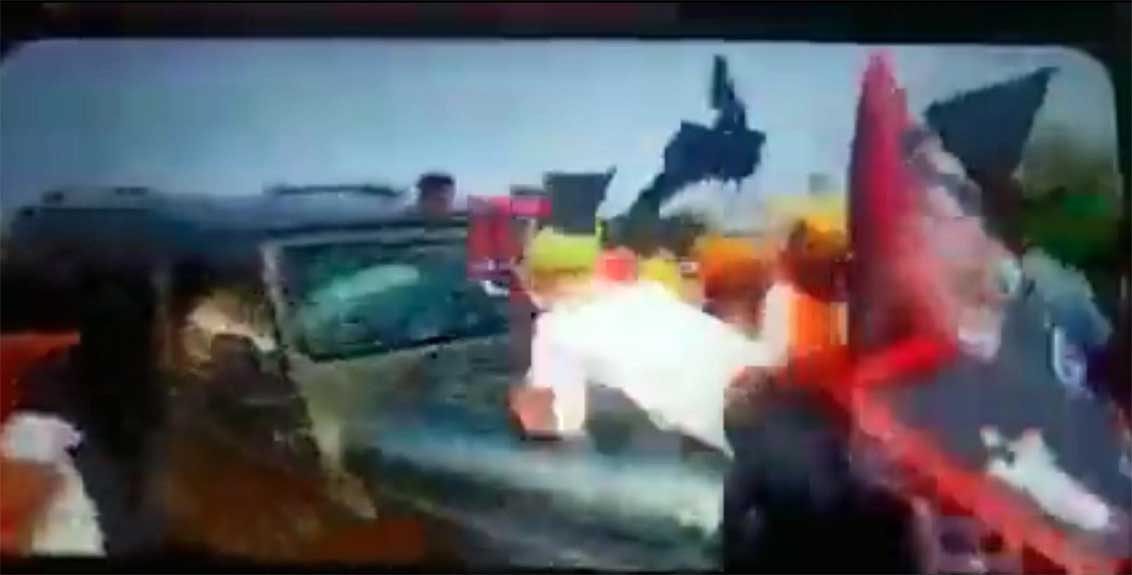 lakhimpur kheri viral video appears to show farmers being run over by suv