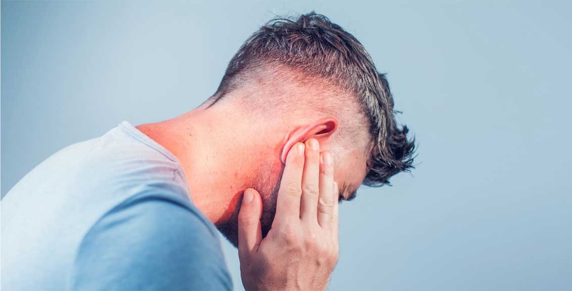 man ear treatment by specialist doctor shocked insect in ear