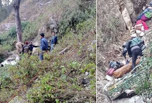 Accident in uttarakhand vehicle fell in ditch