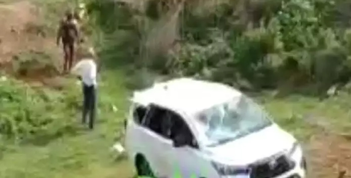 Innova Car Crashes Into 25 Feet Deep Ravine; Two Killed, Two Injured