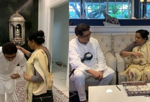 Singer Asha Bhosle Meets MNS Chief Raj Thackeray At His Residence