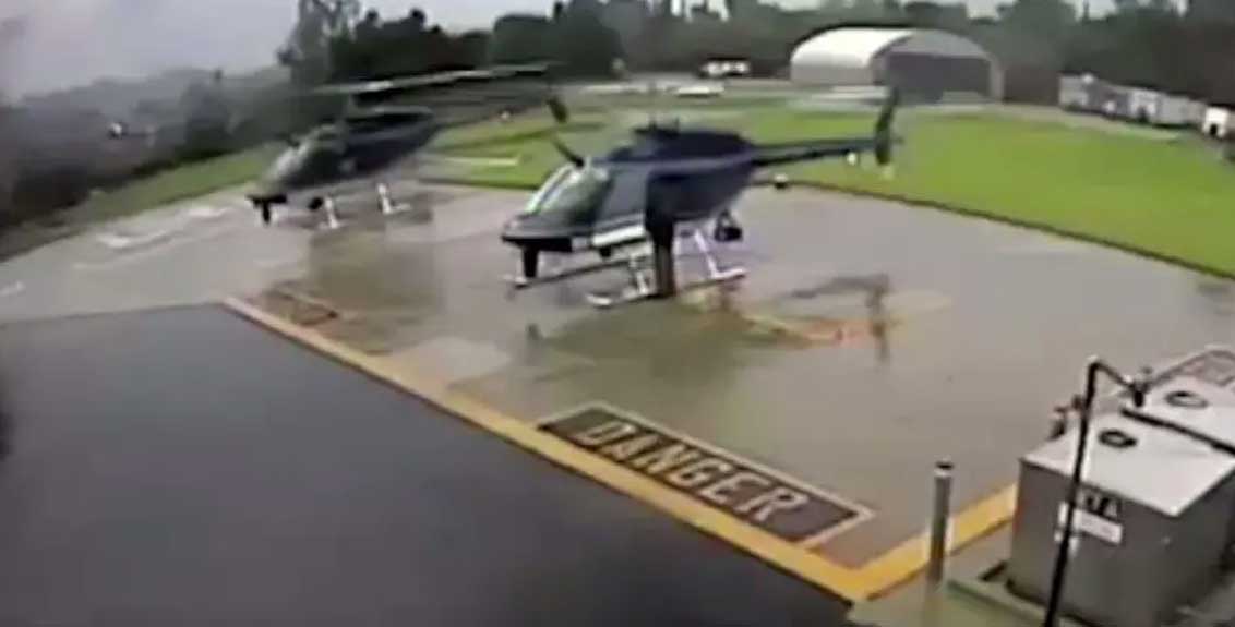 Two helicopters collided with each other, helipad video Viral on social media