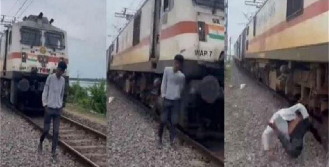 The young man was making a reel on the railway track, a fierce collision with the train