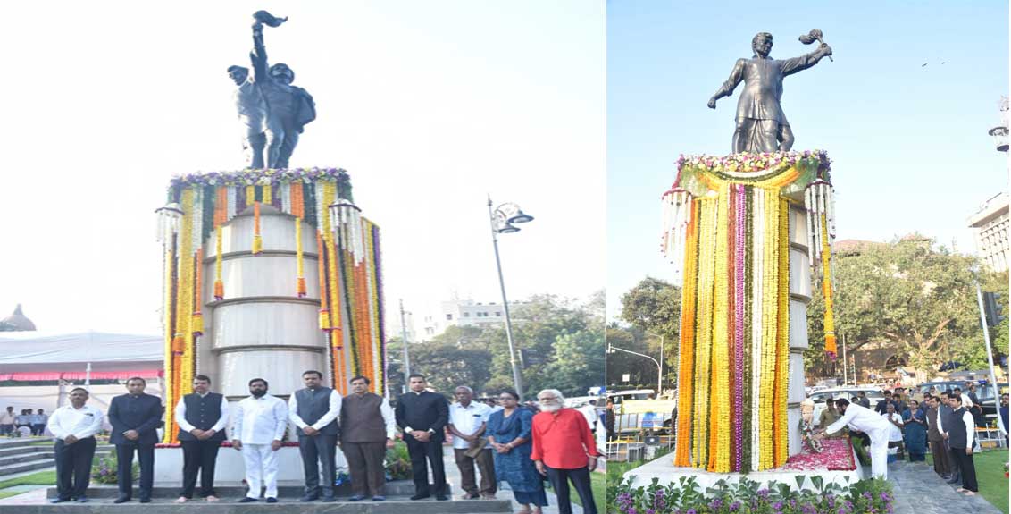 Greetings from the CM, DCM to the Martyrs of United Maharashtra Movement on the occasion of Martyrs' Memorial Day