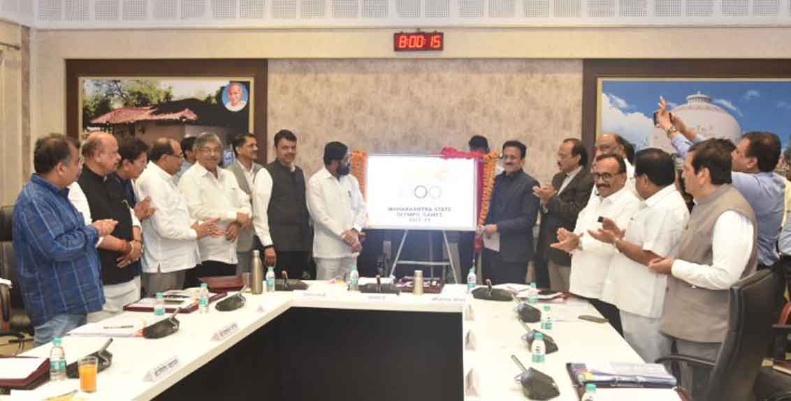 Chief Minister Eknath Shinde unveiled the emblem of the Maharashtra State Olympic Games