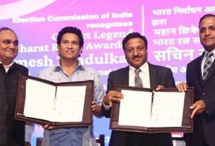 cricketer Sachin Tendulkar 'National Icon' of Election Commission of India