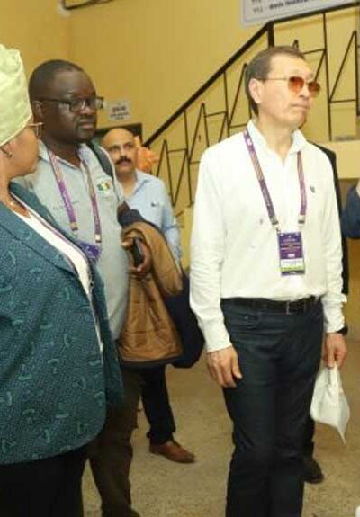 A foreign delegation arrived at Alibaug to inspect the election process