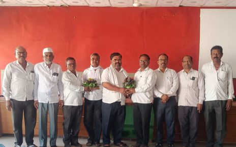 Unopposed election of Chairman and Vice Chairman at Bhagyoday Urban Co-operative Credit Society in Shiblapur, Sangamner.