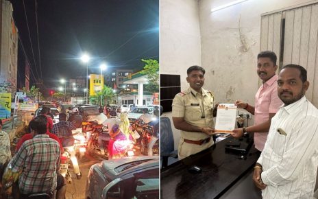 Shiv Sena follows up on the growing problem of traffic congestion at Pari Chowk