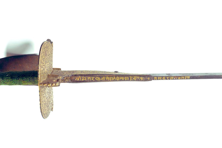 The historic sword of the brave Maratha Sardar Raghuji Bhosale is in the possession of the government.